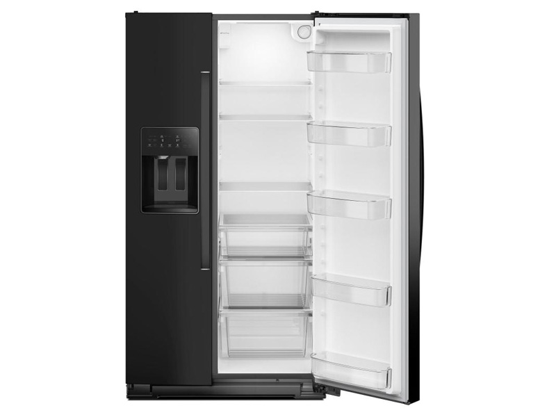 36" Whirlpool Wide Side-by-Side Refrigerator in Black - WRSC5536RB