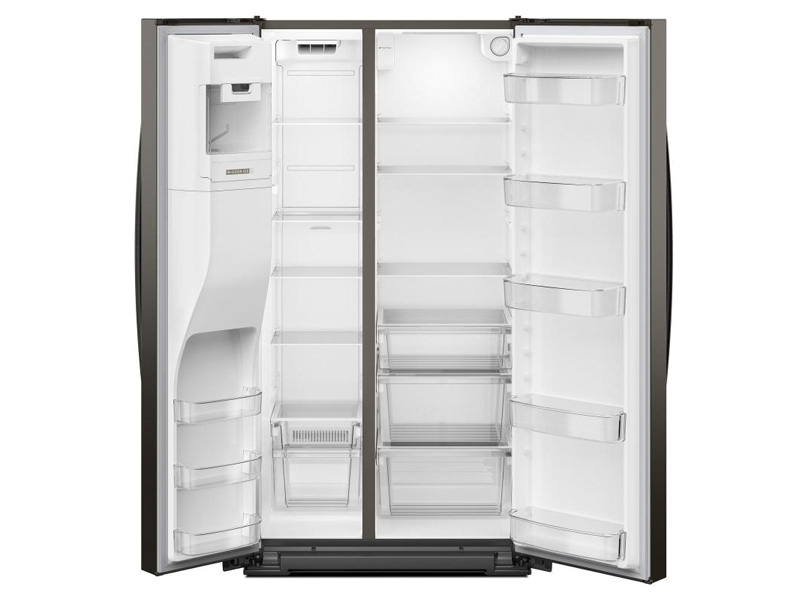 36" Whirlpool Wide Side-by-Side Refrigerator in Black Stainless - WRSC5536RV
