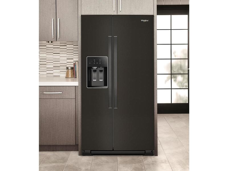 36" Whirlpool Wide Side-by-Side Refrigerator in Black Stainless - WRSC5536RV