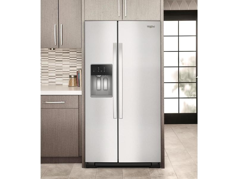 36" Whirlpool Wide Side-by-Side Refrigerator in Fingerprint Resistant Stainless Steel - WRSC6536RZ
