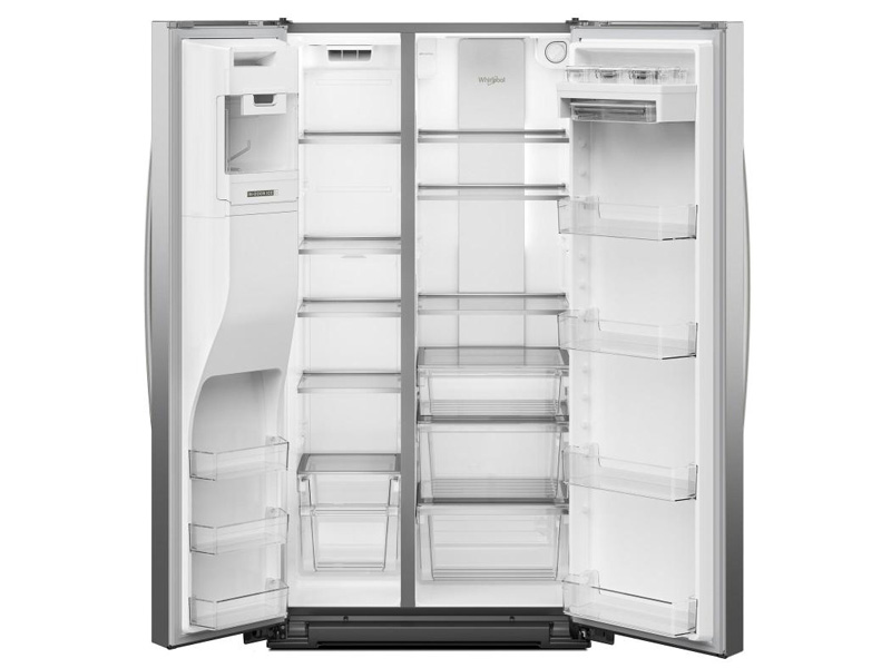 36" Whirlpool Wide Side-by-Side Refrigerator in Fingerprint Resistant Stainless Steel - WRSC6536RZ