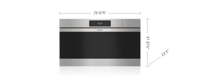 30" Wolf M Series Contemporary Stainless Steel Handleless Convection Steam Oven - CSO3050CM/S