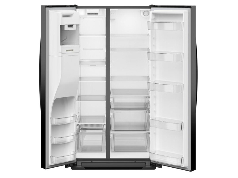 36" Whirlpool Wide Side-by-Side Refrigerator in Black - WRSF5536RB
