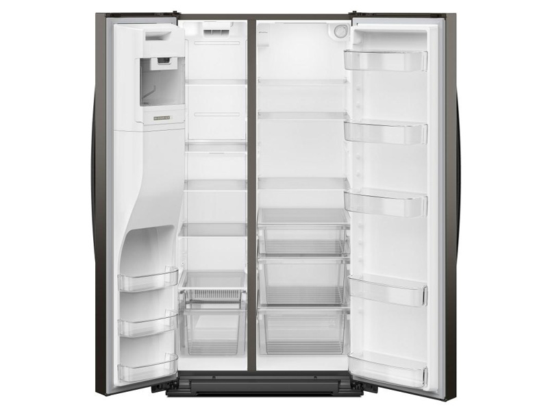 36" Whirlpool Wide Side-by-Side Refrigerator in Black Stainless - WRSF5536RV