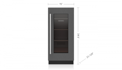 15" SubZero 3.1 Cu. Ft. Designer Right-Hinge Undercounter Beverage Center in Panel Ready - DEU1550BG/R