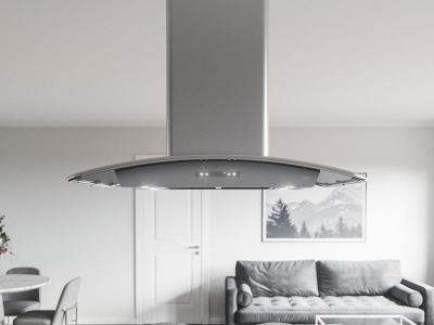 42" Zephyr Milano Island Mount Smart Range Hood - ZML-E42CS