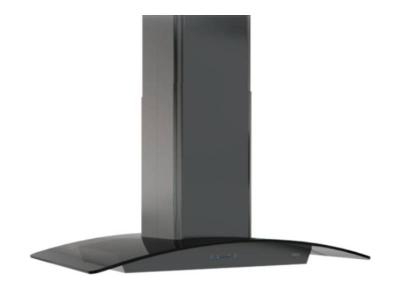 42" Zephyr Ravenna Island Mount Range Hood in Black Stainless Steel - ZRE-E42BBSGG