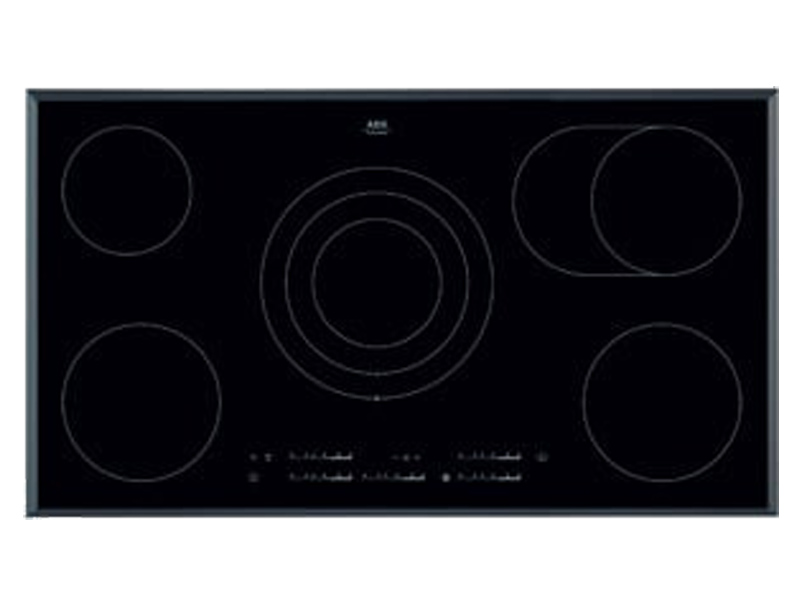 36" AEG Ceramic Electric Cooktop With Stainless Steel Trim - HK955070XB