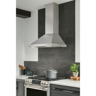 36" Best Chimney Pyramidal Wall Mount Hood with SmartSense and Voice Control in Stainless Steel - WCP1366SS