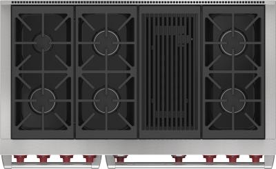 48" Wolf 7.8 Cu. Ft. Dual Fuel Range with 6 Burners and Infrared Charbroiler - DF48650C/S/P
