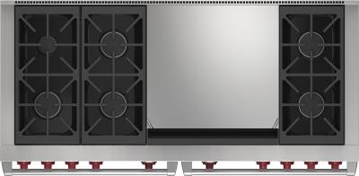 60" Wolf 9 Cu. Ft. Dual Fuel Range with 6 Burners and Infrared Dual Griddle - DF60650DG/S/P