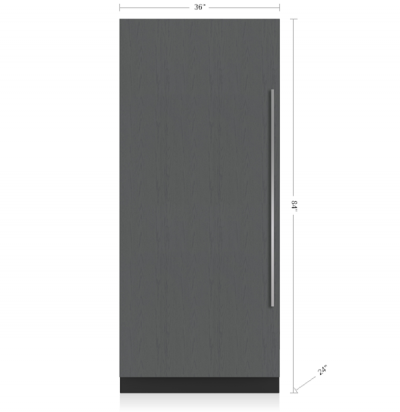 36" SubZero Designer Left Hinge Column Freezer With Ice Maker - DEC3650FI/L