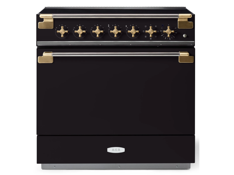 36" AGA Elise Series Freestanding Induction Range with Antique Brass - AEL361INABMBL