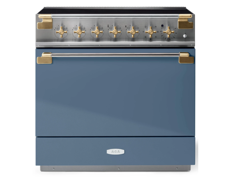 36" AGA Elise Series Freestanding Induction Range with Antique Brass - AEL361INABCBB
