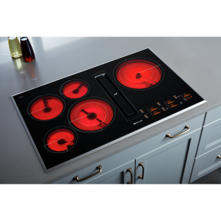 36" Jenn-Air Electric Radiant Downdraft Cooktop in Black - JED4536KB