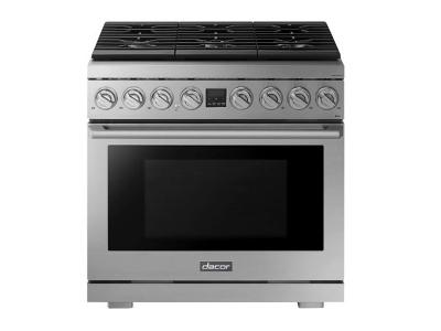 36" Dacor Transitional Gas Range, 6-Burner in Stainless Steel (New-In-Box)