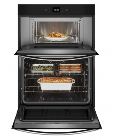 27" Whirlpool 5.7 Cu. Ft. Combo Wall Oven with Air Fry in Stainless Steel - WOEC5027LZ