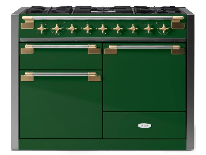 48" AGA Elise Series FreeStanding Dual Fuel Range with Brass Accents - AEL481DFABCWG
