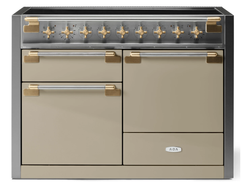 48" AGA Elise Series FreeStanding Induction Range with Brass Accents - AEL481INABFWN