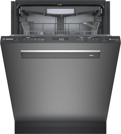 24" Bosch 800 Series 42 dBA Dishwasher with Flexible 3rd Rack in Black Stainless - SHP78CM4N