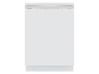 24" Bosch 300 Series 46 dBA Dishwasher with Standard 3rd Rack in White - SHE53C82N