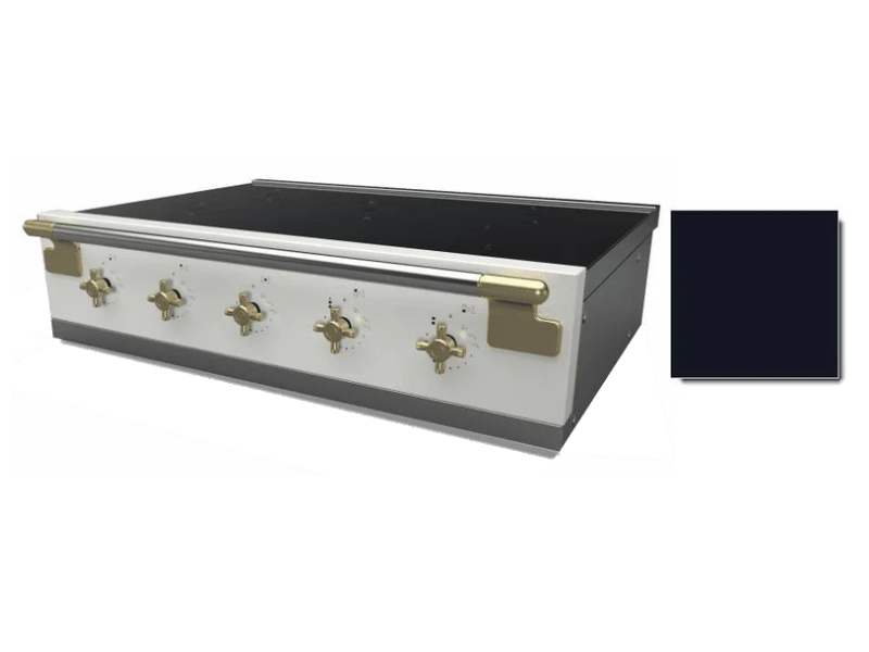 36" AGA Elise Series Induction RangeTop with Antique Brass Trim - AEL361INRTABBLK