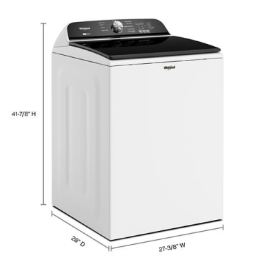 28" Whirpool 6.1 Cu. Ft. Top Load Washer with Removable Agitator - WTW6157PW