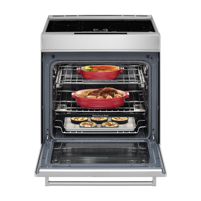 30" KitchenAid Slide-In Induction Range with Air Fry Technology in Stainless Steel - KSIS730PSS