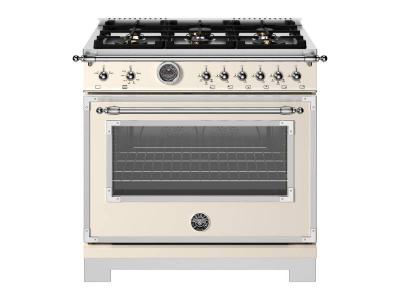 36" BERTAZZONI 5.7 Cu. Ft. Freestanding Gas Range with 6 Sealed Burners - HER366BCFGMAVT