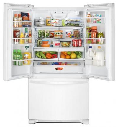 36" Whirlpool 25 Cu. Ft. French Door Refrigerator with Water Dispenser - WRF535SWHW