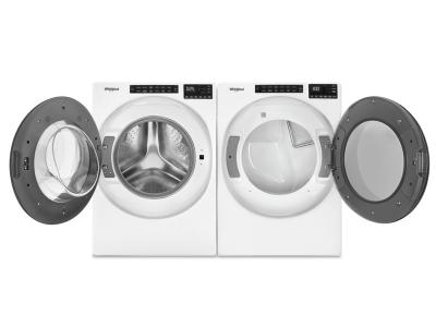 27" Whirlpool 5.2 Cu. Ft. Front Load Washer and 7.4 Cu. Ft. Gas Wrinkle Shield Dryer - WFW5605MW-WGD5605MW