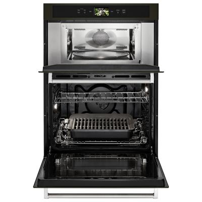  30" KitchenAid Smart Oven Combination Oven with Powered Attachments and PrintShield Finish - KOCE900HBS