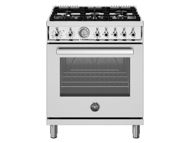 30" Bertazzoni Professional Series Dual Fuel Range With 5 Burners - PRO305DFMXV