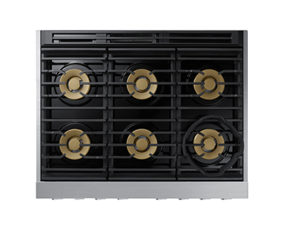 36" Dacor Transitional Gas Range in Silver Stainless Steel  - DOP36T86GLS/DA