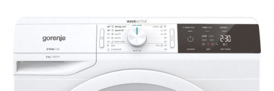 24" Gorenje WaveActive Front Load Washer in White - WEI843HP