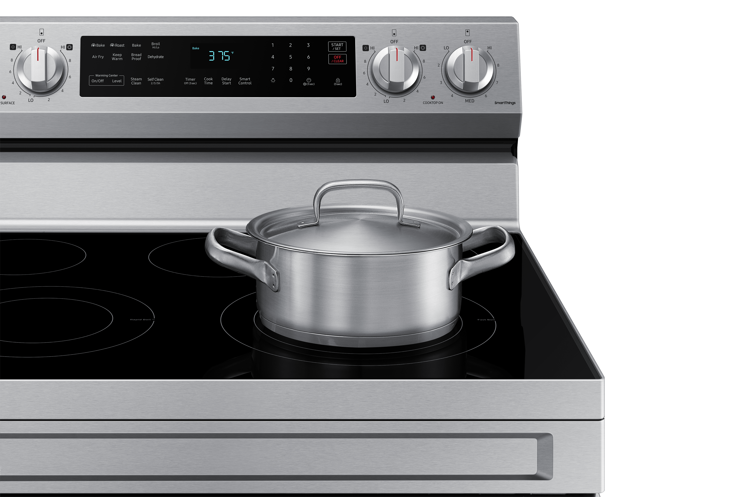 30" Samsung 6.3 Cu. Ft. Freestanding Electric Range With Air Fry And Wi-fi In Stainless Steel - NE63A6511SS