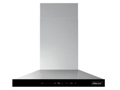 30" Dacor Chimney Wall Hood With Connectivity In Silver Stainless Steel - DHD30M700WS