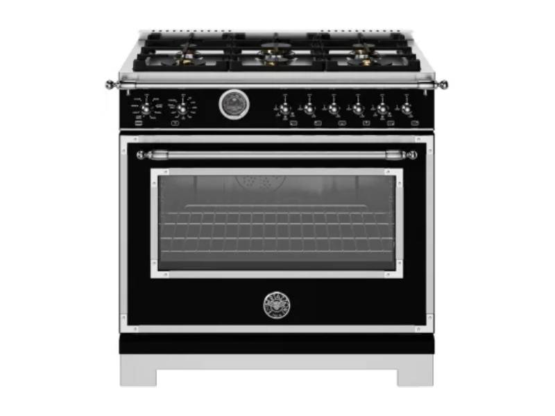 36" BERTAZZONI 5.6 Cu. Ft. Freestanding Dual Fuel Range with 6 Sealed Burners - HER366BCFEPNET