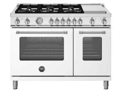 48" Bertazzoni Master Series 6 Burners Griddle Dual Fuel Range - MAS486GDFMBIV