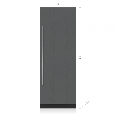 30" SubZero 15.3 Cu. Ft. Designer Right-Hinge Column Freezer with Ice Maker in Panel Ready - DEC3050FI/R