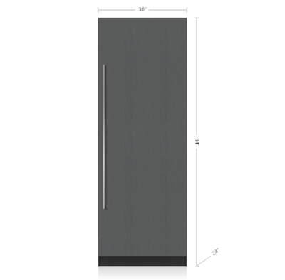 30" SubZero 15.3 Cu. Ft. Designer Left-Hinge Column Freezer with Ice Maker in Panel Ready - DEC3050FI/L