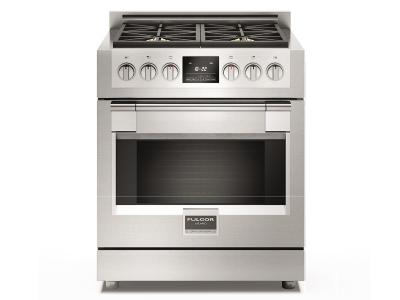 30'' Fulgor Milano Dual Fuel Professional Range - F6PDF304S1