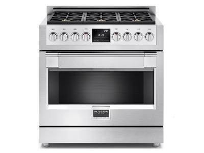 36'' Fulgor Milano Dual Fuel Professional Range - F6PDF366S1