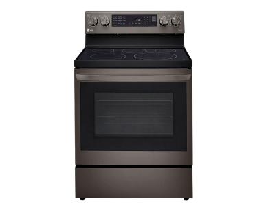 30" LG 6.3 Cu. Ft. Air Fry InstaView ThinQ Electric Range In Black Stainless Steel - LREL6325D