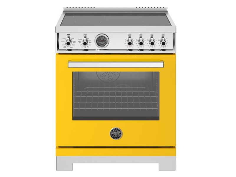 30" Bertazzoni Induction Range With 4 Heating Zones In Yellow - PRO304IFEPGIT
