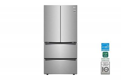 33" LG  19 cu.ft. Counter Depth 4-Door Refrigerator - LRMNC1803S