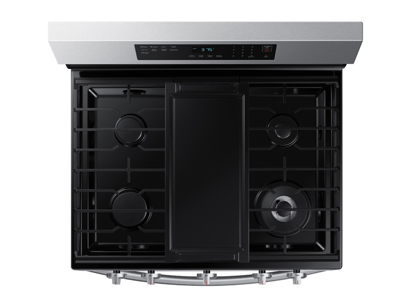 30" Samsung 6.0 Cu. Ft. Freestanding Gas Fan Convection Range With Wi-Fi And Air Fry - NX60A6511SS