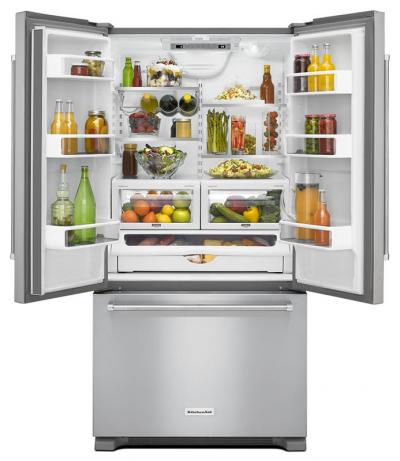 36" Kitchenaid 22 Cu. Ft. Counter Depth French Door Refrigerator with Interior Dispense - KRFC302ESS