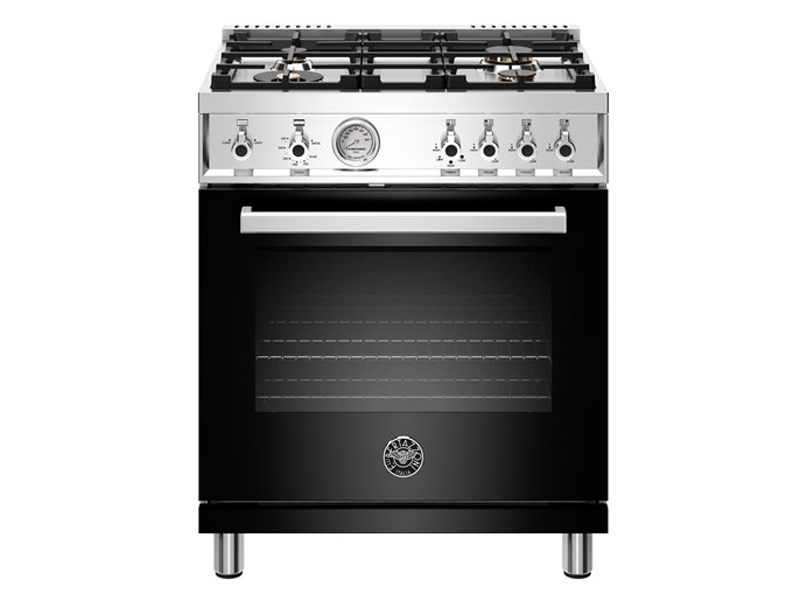30" Bertazzoni Gas Range with 4 Brass Burner - PROF304GASNET