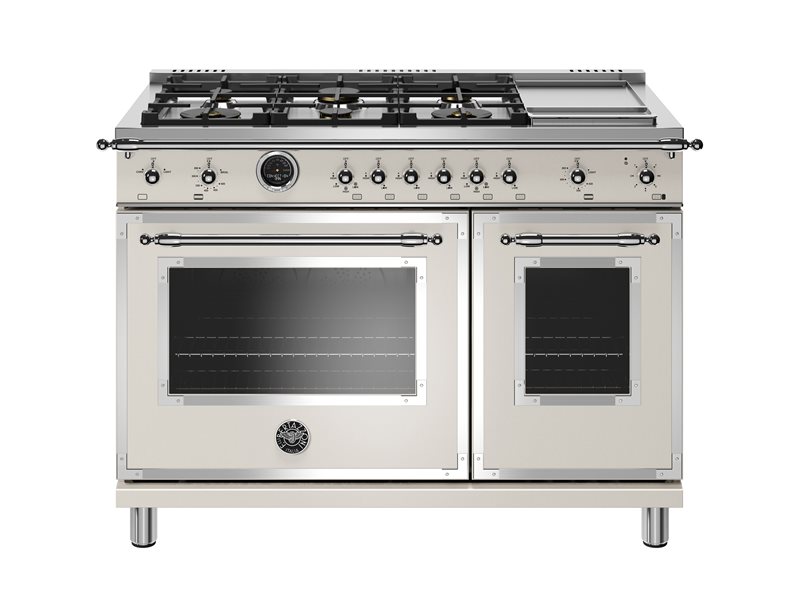 48" Bertazzoni Dual Fuel Range 6 Brass Burners  - HERT486GDFSAVT